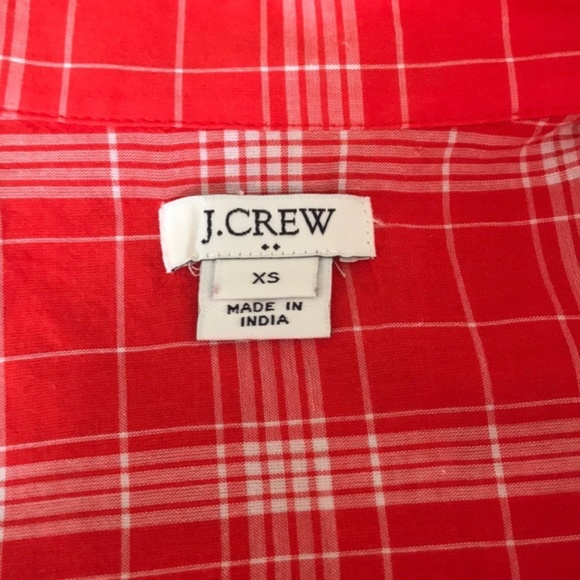 💖MEGA SALE💖J. CREW Women’s Shirt Red White ALSU00203 - Picture 5 of 5